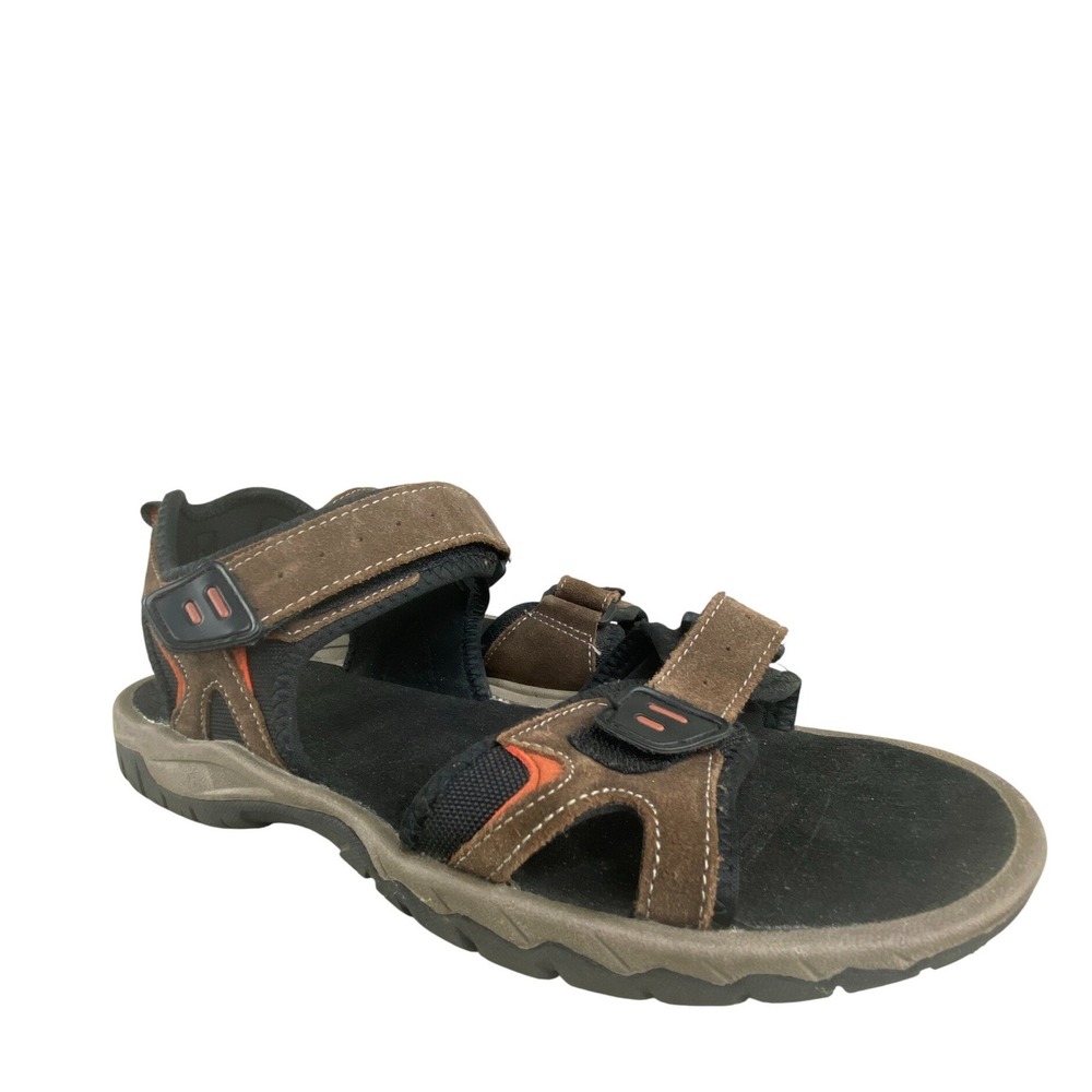 Canyon Creek Mens Brown Suede Leather Adjustable Strappy Sport Sandals Sz 12